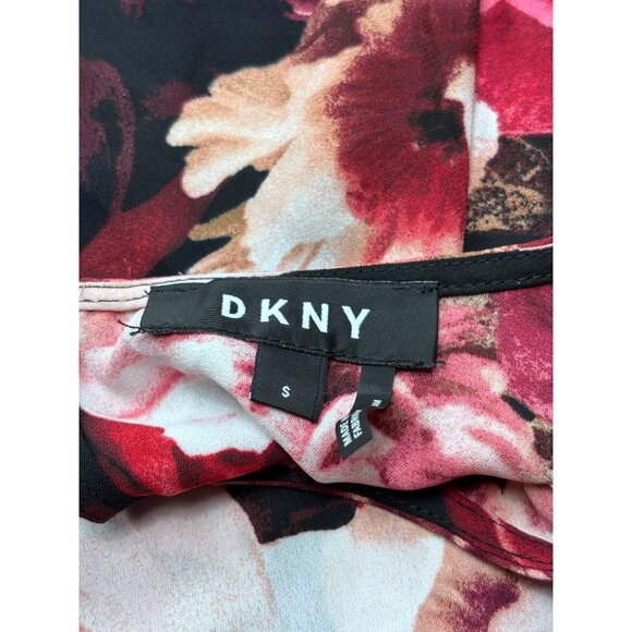 Floral Sleeveless Blouse By DKNY S Polyester Blend Womens Top - Picture 9 of 12